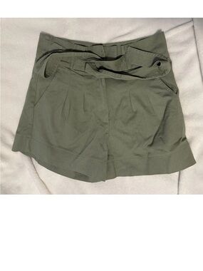 NWT Regular Size Large Green Paper bag Shorts W/ Tie Waist By Blu Pepper